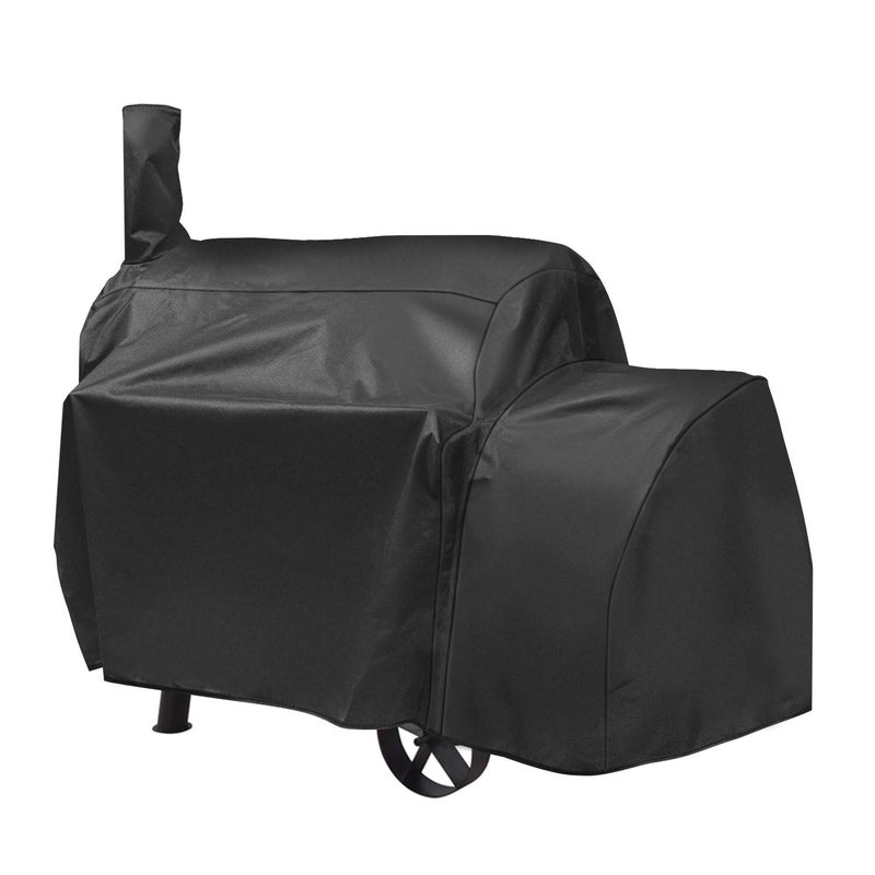 SunPatio Offset Smoker Cover, Outdoor Heavy Duty Waterproof Grill Cover Compatible for CharBroil Oklahma Joe's Highland and Horizon Grills, Charcoal BBQ Smoker Protector, All Weather Protection - Image 1